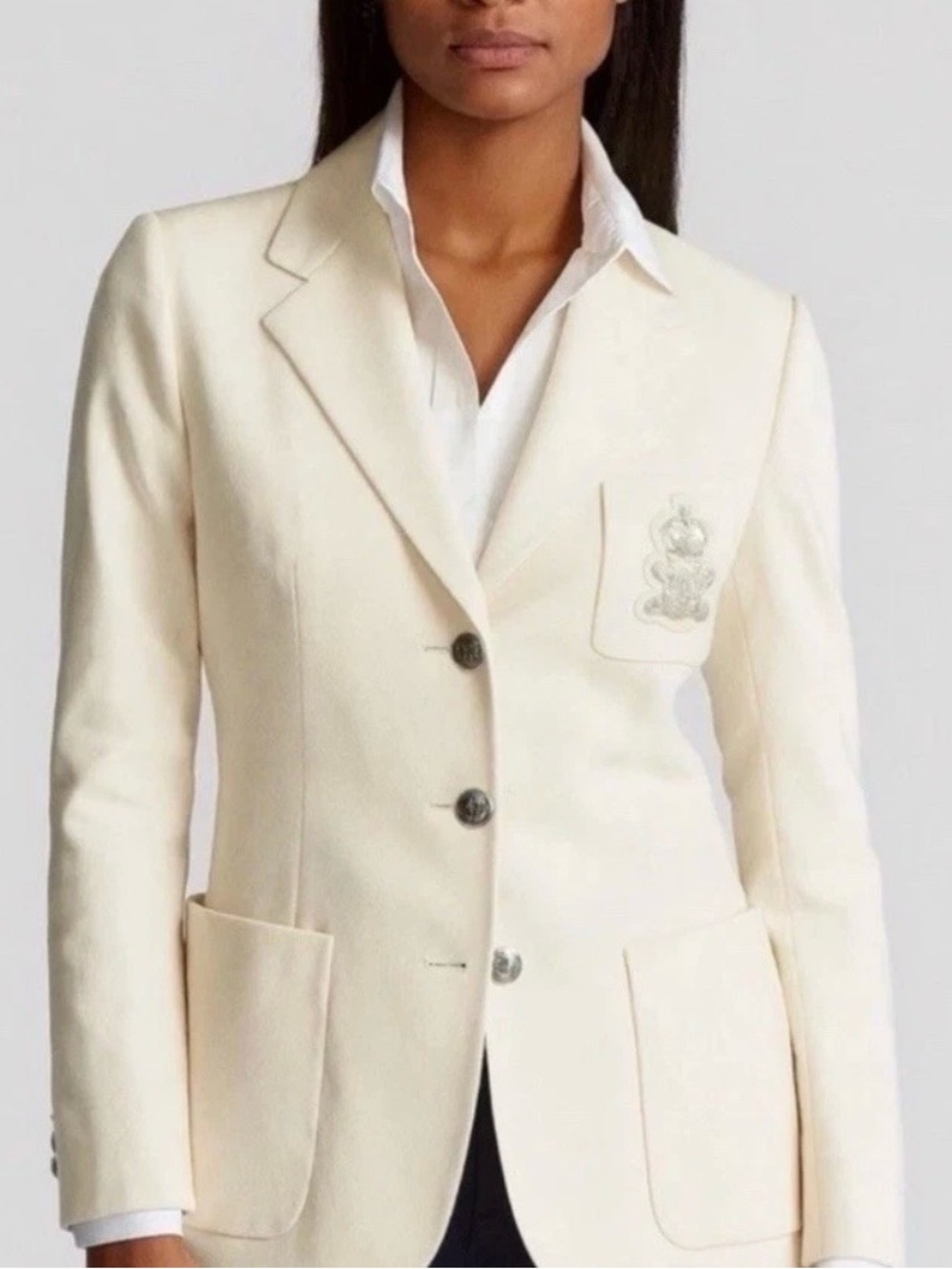 Vintage Lauren Ralph Lauren Ivory Wool Blazer | Women’s Petite 4